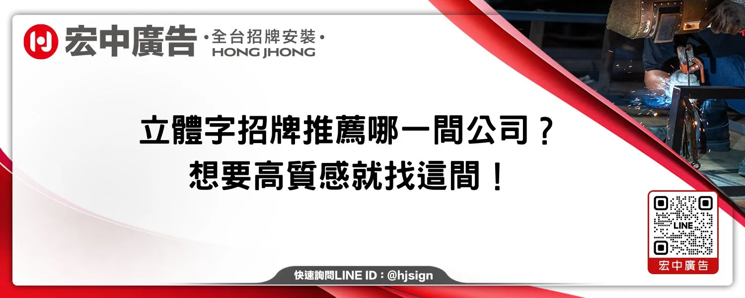 立體字招牌推薦哪一間公司？想要高質感就找這間！